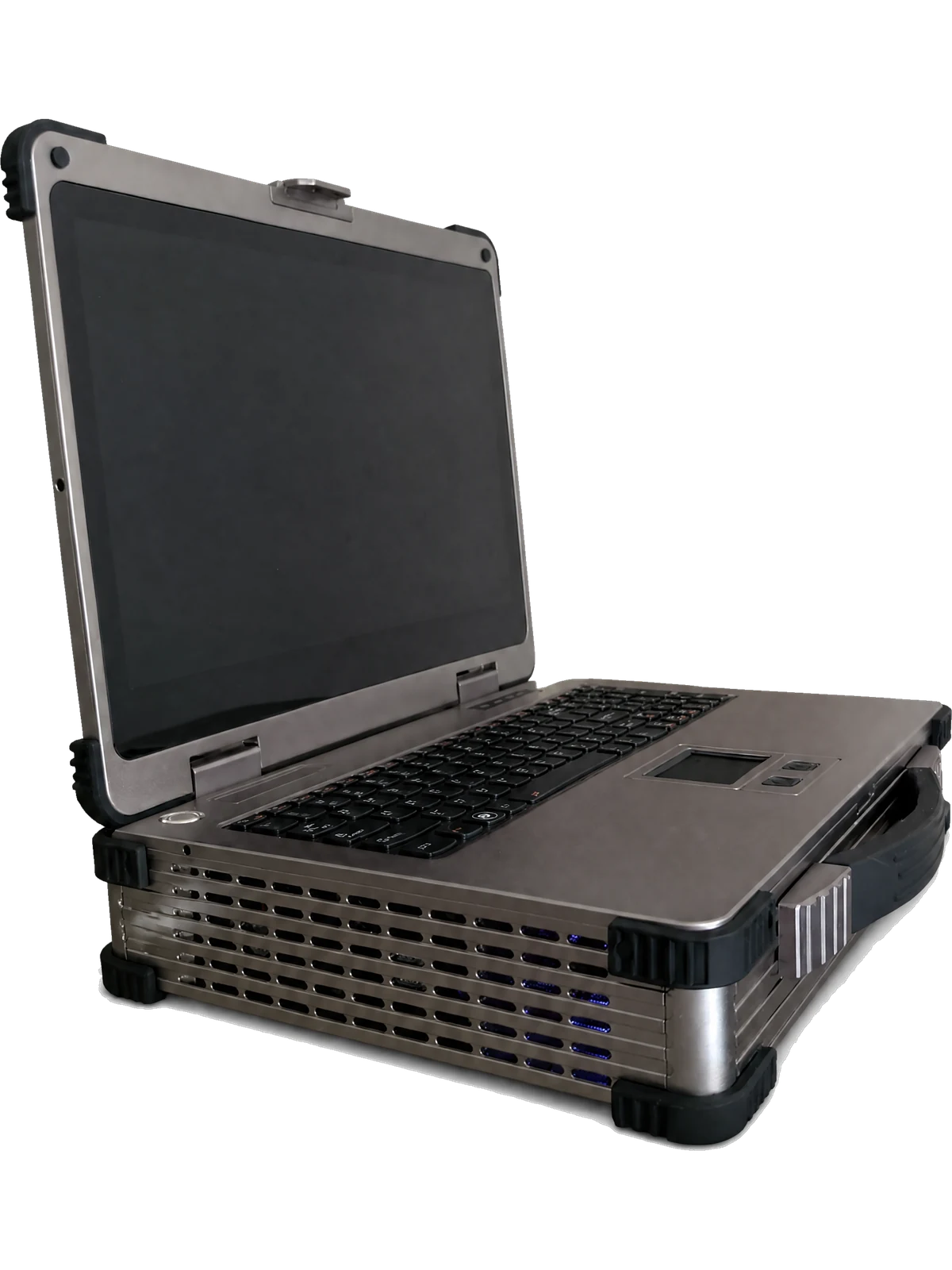 VH Series Portable Industrial Media Server, front three-quarter view